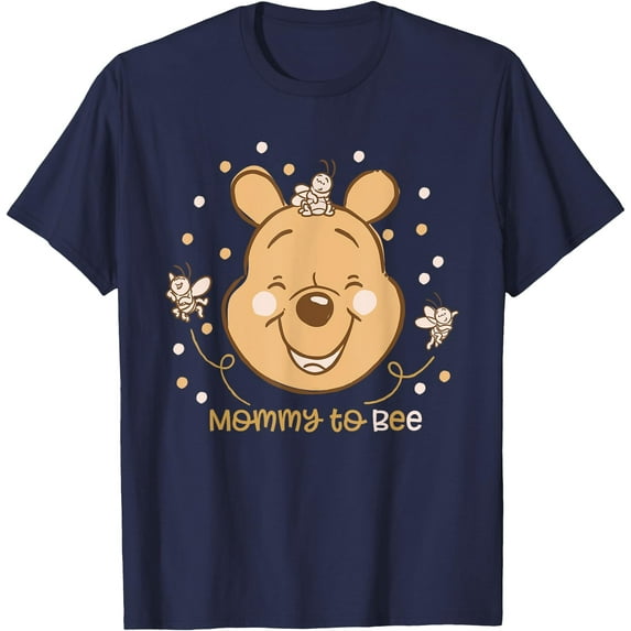 Winnie the Pooh Mommy to Bee Unisex Softstyle T-Shirt for Men Women Kids,Navy Color,Size 5/6