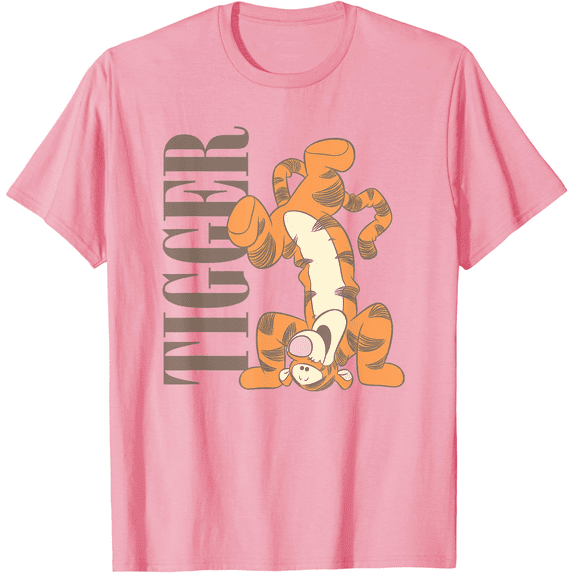 Winnie the Pooh Muted Tigger Unisex Softstyle T-Shirt for Men Women Kids,Light Pink Color,Size YM