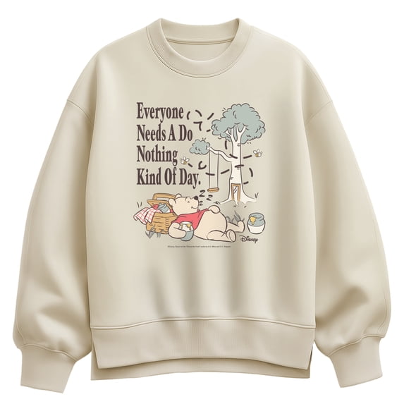 Winnie the Pooh - Nothing Kind of Day - Women's Oversized Fleece Crew Sweatshirt