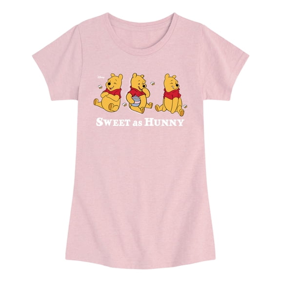 Winnie the Pooh - Oh Hunny - Youth Girls Fitted Short Sleeve T-Shirt