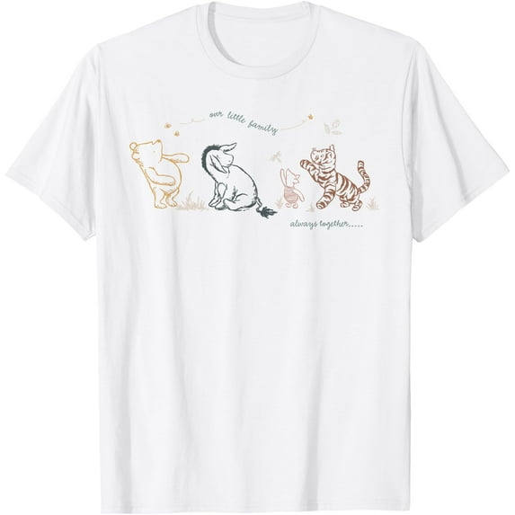 Winnie the Pooh Our Little Family Always Together Unisex Softstyle T-Shirt for Men Women Kids