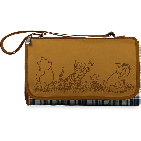 ONIVA Blanket Tote Outdoor Picnic Blanket, English Plaid with Beige Flap – Disney Winnie the Pooh