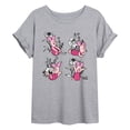 thumbnail image 1 of Winnie the Pooh - Piglet Flowers - Juniors Oversized Graphic T-Shirt, 1 of 4