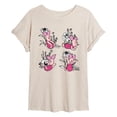 thumbnail image 1 of Winnie the Pooh - Piglet Flowers - Juniors Oversized Graphic T-Shirt, 1 of 4