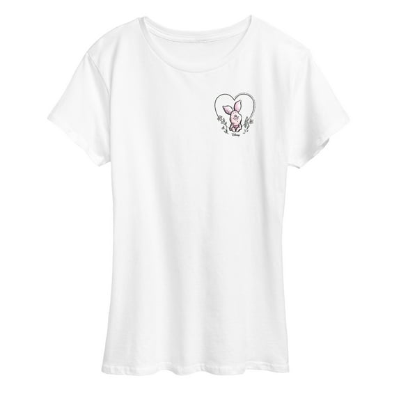 Winnie the Pooh - Piglet Heart - Women's Short Sleeve Graphic T-Shirt