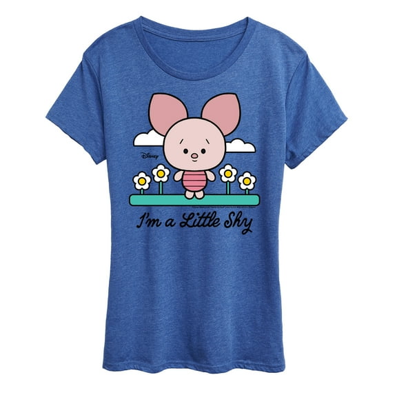 Winnie the Pooh - Piglet Little Shy - Women's Short Sleeve Graphic T-Shirt