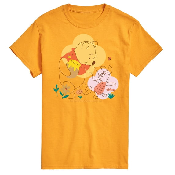 Winnie the Pooh - Piglet and Pooh Go On a Journey - Men's Short Sleeve Graphic T-Shirt