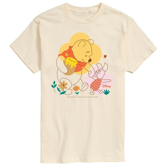 Winnie the Pooh - Piglet and Pooh Go On a Journey - Men's Short Sleeve Graphic T-Shirt