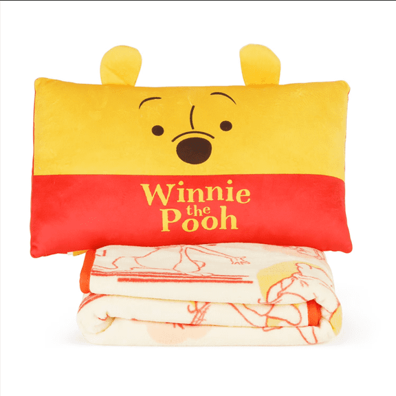 Winnie the Pooh Pillow and Throw Blanket Set Cozy Comfort in One Bundle