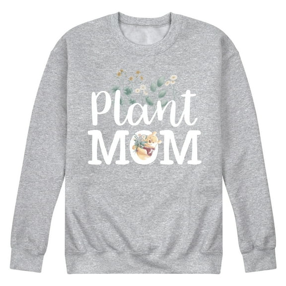 Winnie the Pooh - Plant Mom - Men's Crew Neck Fleece Pullover