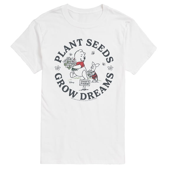 Winnie the Pooh - Plant Seeds Grow Dreams - Men's Short Sleeve Graphic T-Shirt