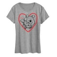 thumbnail image 1 of Winnie the Pooh -  Pooh And Piglet Hug Heart - Women's Short Sleeve Graphic T-Shirt, 1 of 4