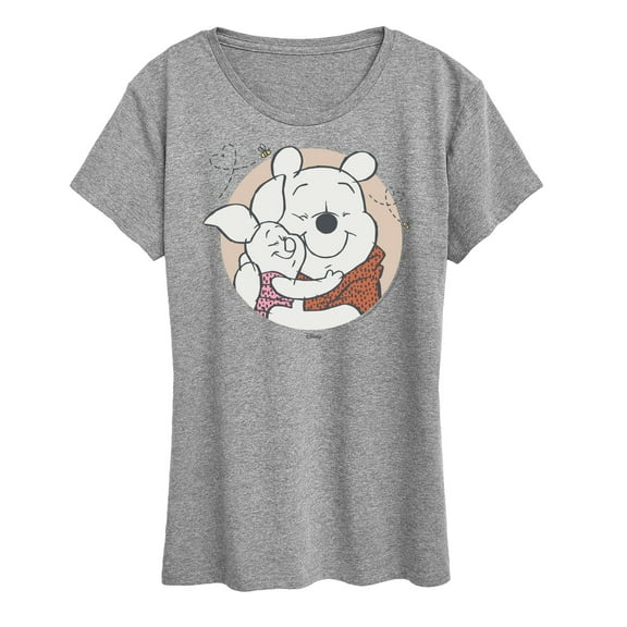 Winnie the Pooh -  Pooh And Piglet Hug - Women's Short Sleeve Graphic T-Shirt