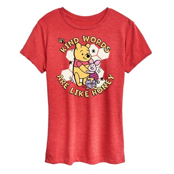 Winnie the Pooh -  Pooh And Piglet Kind Words Are Like Honey - Women's Short Sleeve Graphic T-Shirt