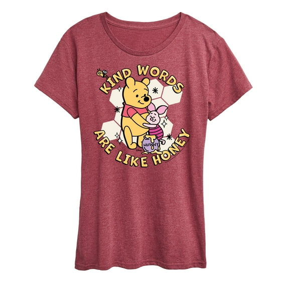 Winnie the Pooh -  Pooh And Piglet Kind Words Are Like Honey - Women's Short Sleeve Graphic T-Shirt
