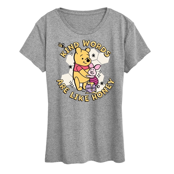 Winnie the Pooh - Pooh And Piglet Kind Words Are Like Honey - Women's Short Sleeve Graphic T-Shirt