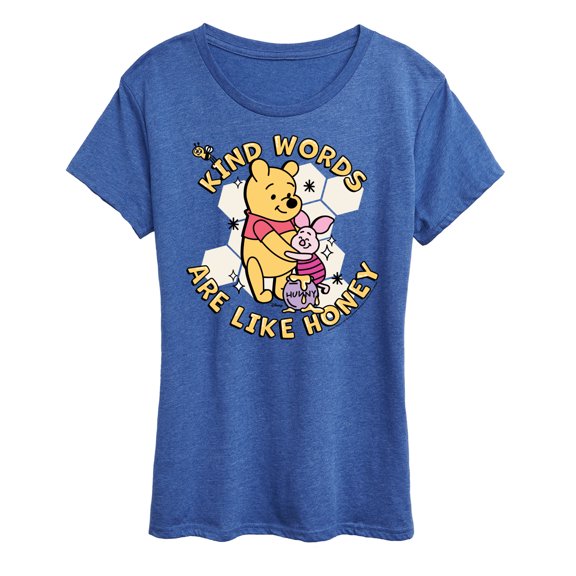 Winnie the Pooh -  Pooh And Piglet Kind Words Are Like Honey - Women's Short Sleeve Graphic T-Shirt