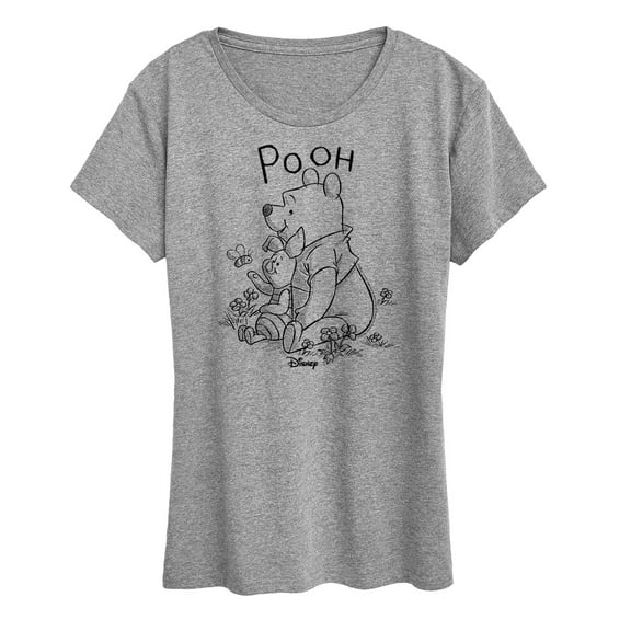 Winnie the Pooh - Pooh And Piglet With Bee - Women's Short Sleeve Graphic T-Shirt