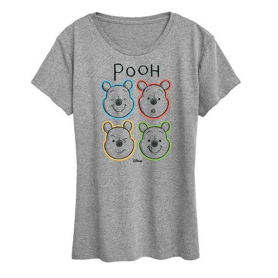 Winnie the Pooh - Pooh Bear Grid - Women's Short Sleeve Graphic T-Shirt