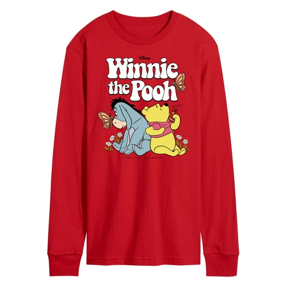 Winnie the Pooh - Pooh Bear and Eeyore Sitting and Relaxing - Men's Long Sleeve T-Shirt