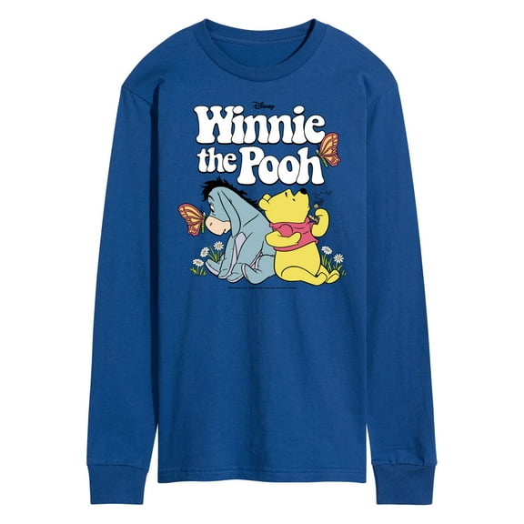 Winnie the Pooh - Pooh Bear and Eeyore Sitting and Relaxing - Men's Long Sleeve T-Shirt