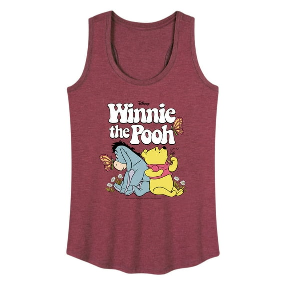 Winnie the Pooh - Pooh Bear and Eeyore Sitting and Relaxing - Women's Racerback Tank Top