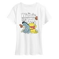 thumbnail image 1 of Winnie the Pooh - Pooh Bear and Eeyore Sitting and Relaxing - Women's Short Sleeve Graphic T-Shirt, 1 of 4