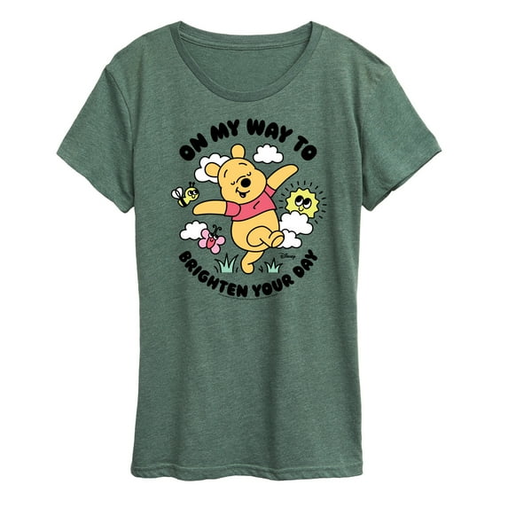 Winnie the Pooh - Pooh Brighten Your Day- Women's Short Sleeve Graphic T-Shirt