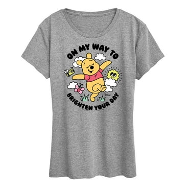 Winnie the Pooh -  Pooh Brighten Your Day- Women's Short Sleeve Graphic T-Shirt