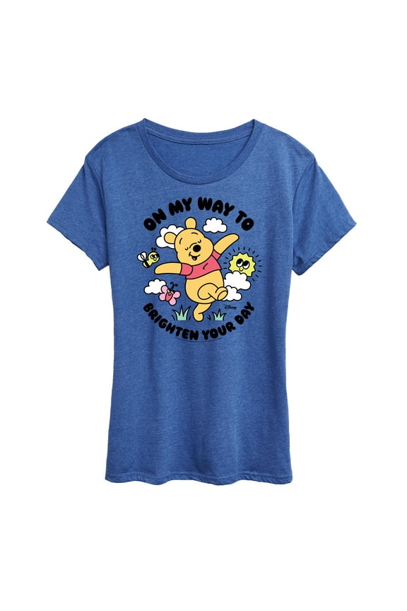 - Pooh Brighten Your Day- Women's Short Sleeve Graphic T-Shirt