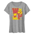 thumbnail image 1 of Winnie the Pooh -  Pooh Collegiate Letters- Women's Short Sleeve Graphic T-Shirt, 1 of 4