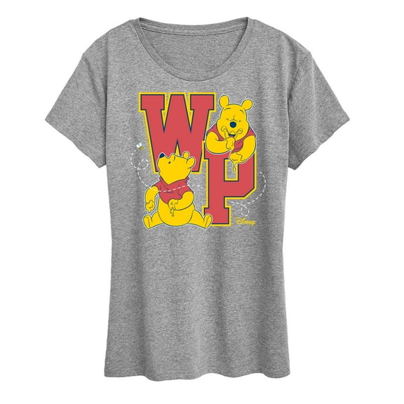 Winnie the Pooh -  Pooh Collegiate Letters- Women's Short Sleeve Graphic T-Shirt
