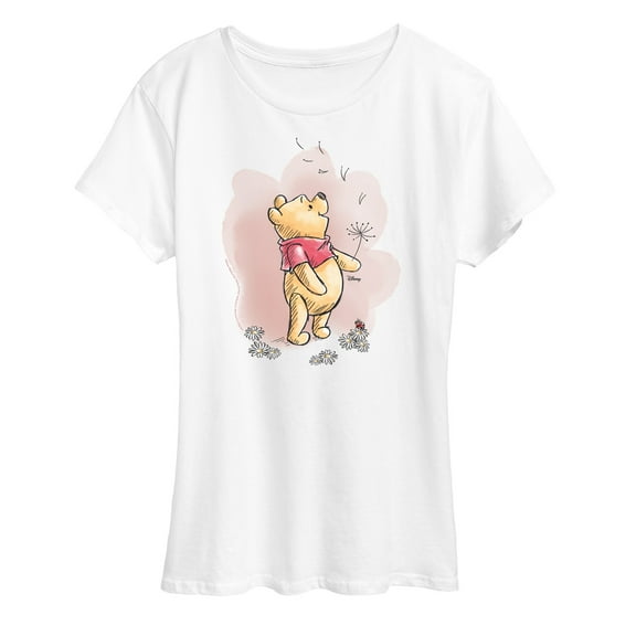 Winnie the Pooh -  Pooh Dandelion Water Color - Women's Short Sleeve Graphic T-Shirt