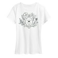 thumbnail image 1 of Winnie the Pooh -  Pooh Head Floral - Women's Short Sleeve Graphic T-Shirt, 1 of 4