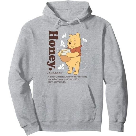 Winnie the Pooh - Pooh Honey Definition Pullover Hoodie for Men Women Kids,Orange Color,Size YS