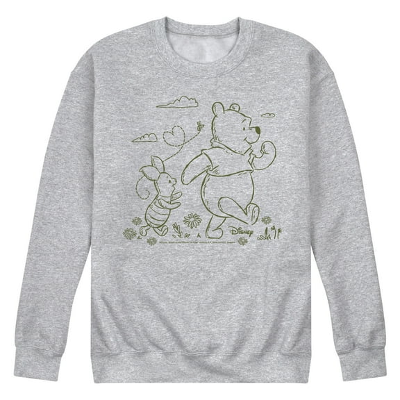 Winnie the Pooh - Pooh Piglet Stroll - Men's Crew Fleece Sweatshirt