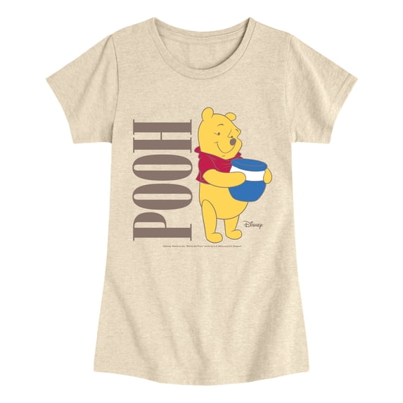 Winnie the Pooh - Pooh - Youth Girls Fitted Short Sleeve T-Shirt