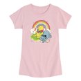 thumbnail image 1 of Winnie the Pooh - Pooh and Eeyore Rainbow - Toddler Girls Fitted Short Sleeve T-Shirt, 1 of 4