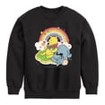 thumbnail image 1 of Winnie the Pooh - Pooh and Eeyore - Rainbows, Clouds and Flowers - Toddler And Youth Crewneck Fleece Sweatshirt, 1 of 4