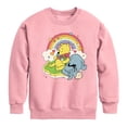 thumbnail image 1 of Winnie the Pooh - Pooh and Eeyore - Rainbows, Clouds and Flowers - Toddler And Youth Crewneck Fleece Sweatshirt, 1 of 3