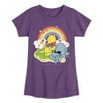 thumbnail image 1 of Winnie the Pooh - Pooh and Eeyore - Rainbows, Clouds and Flowers - Toddler And Youth Girls Short Sleeve Graphic T-Shirt, 1 of 4