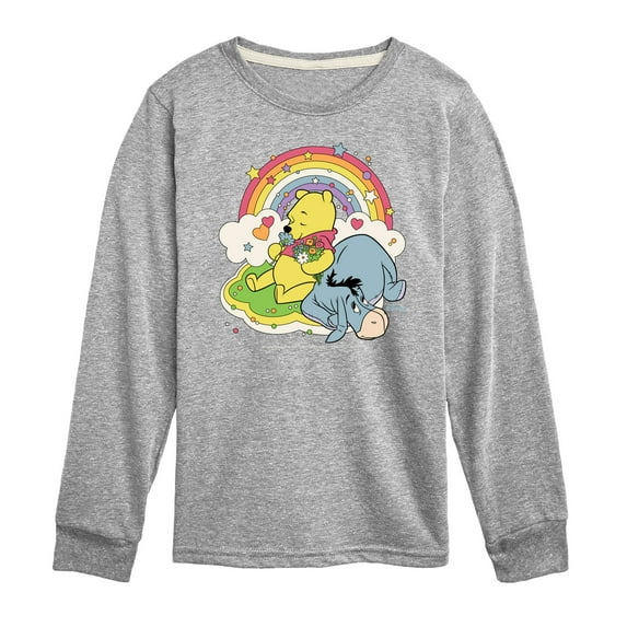 Winnie the Pooh - Pooh and Eeyore - Rainbows, Clouds and Flowers - Toddler And Youth Long Sleeve Graphic T-Shirt