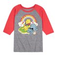 thumbnail image 1 of Winnie the Pooh - Pooh and Eeyore - Rainbows, Clouds and Flowers - Toddler And Youth Raglan Graphic T-Shirt, 1 of 1