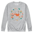 thumbnail image 1 of Winnie the Pooh - Pooh and Piglet Playing in Flowers - Men's Crew Neck Fleece Pullover, 1 of 4