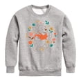 thumbnail image 1 of Winnie the Pooh - Pooh and Piglet Playing in Flowers - Toddler And Youth Crewneck Fleece Sweatshirt, 1 of 4