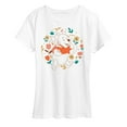 thumbnail image 1 of Winnie the Pooh - Pooh and Piglet Playing in Flowers - Women's Short Sleeve Graphic T-Shirt, 1 of 4