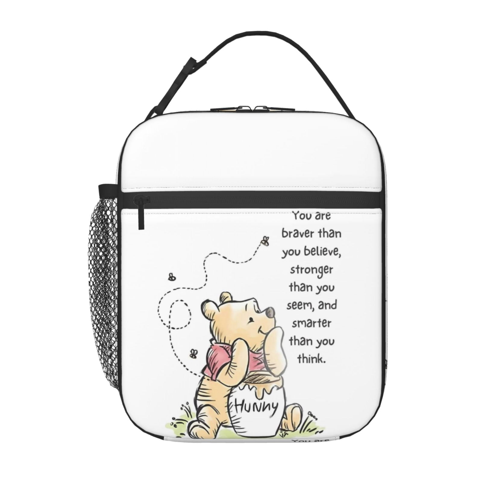 Winnie the Pooh Quote Insulated Lunch Bag - Reusable Lunch Box ...