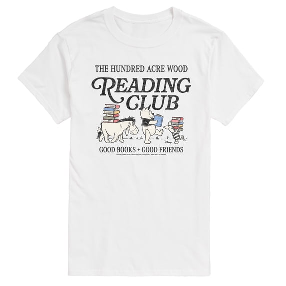 Winnie the Pooh - Reading Club - Men's Short Sleeve Graphic T-Shirt