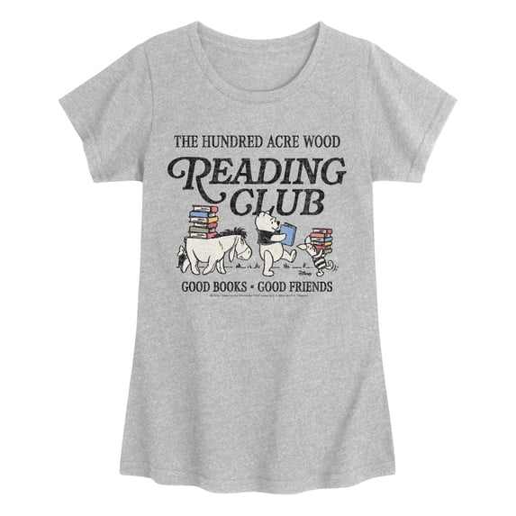 Winnie the Pooh - Reading Club Fitted Short Sleeve Graphic T-Shirt