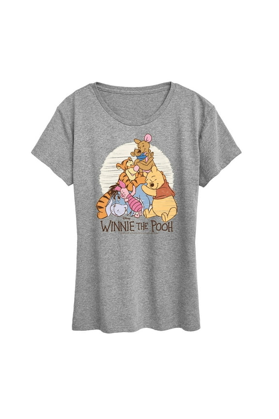 - Scribble Winnie The Pooh Group - Women's Short Sleeve Graphic T-Shirt